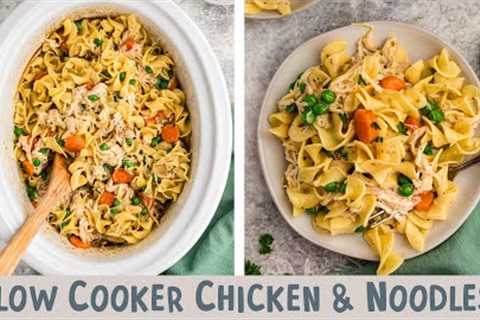 Slow Cooker Chicken & Noodles {A classic crockpot meal!}