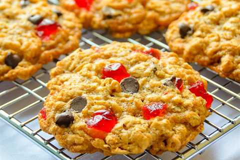 Chocolate Cherry Oatmeal Cookies