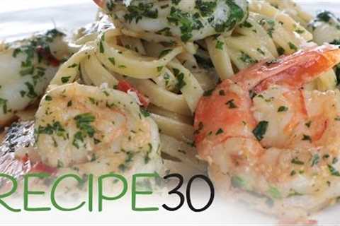 Garlic Linguine Pasta with Shrimp or Prawns