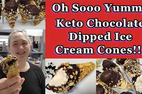 Keto Drumstick Ice Cream Cone Recipe - No Ice Cream Maker Required!!!