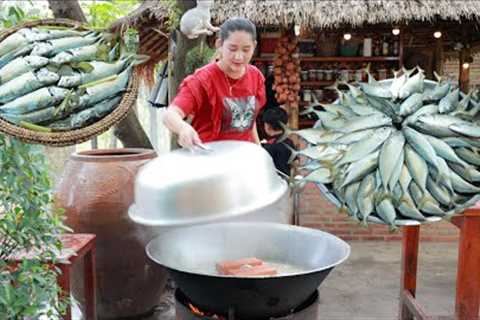 FISH STEAM and cook 3 recipes! How to cook fish steam in my country side area | Cooking technique