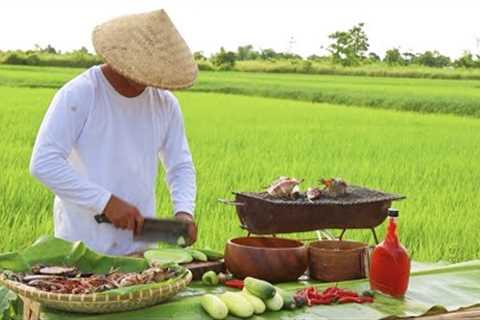 Grilling Seafoods in the Middle of Ricefields I Joseph The Explorer