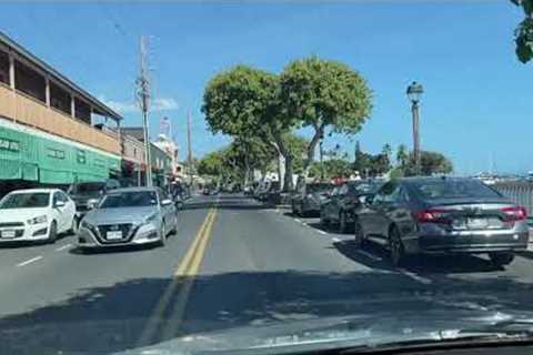 Hawaii Front Street Lahaina Maui. Last Video Driving Down June 7, 2023 Before Devastating Fires.