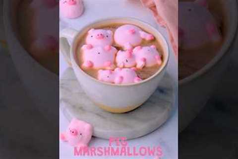 Cuteness overload with these piggy marshmallows! #shorts