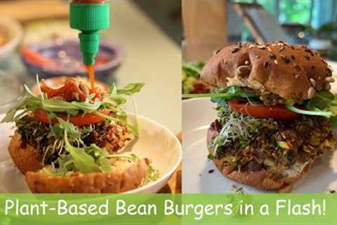 Plant Based Bean Burgers in a Flash!