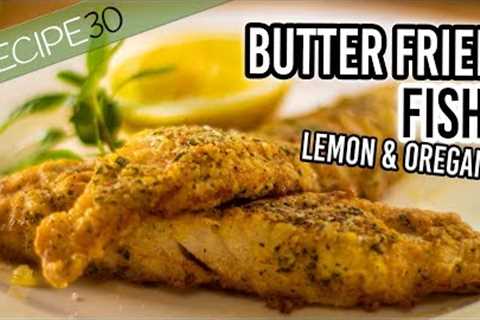 Crusted Butter Fried Fish with Lemon and Oregano