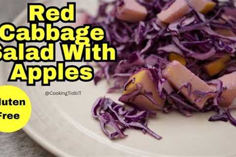 Easy Red Cabbage Apple Salad (gluten free recipe in description box below)