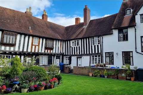 Stroll Around the Erasmus Darwin Herb Garden in Lichfield, UK Walking Tour in 4K, Historic Walk.