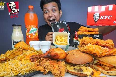 Chicken Biryani with KFC Double Down, Fried Chicken, Zinger Pro Burger, Smoky Red & Lamb Burger