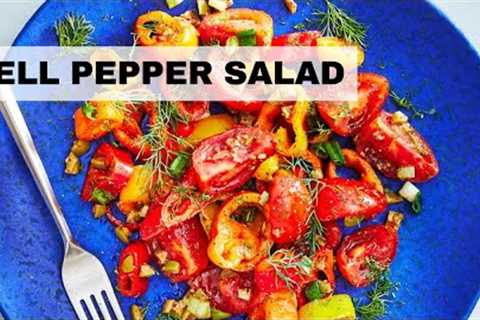 How To Make Tomato And Bell Pepper Salad! (Easy, Healthy Salad Recipe)