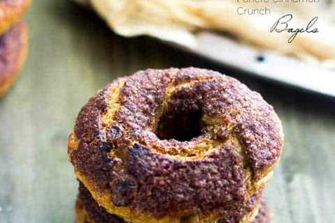 Panera Cinnamon Crunch Bagel Copy-Cat Recipe {Whole Wheat + Butter Free}