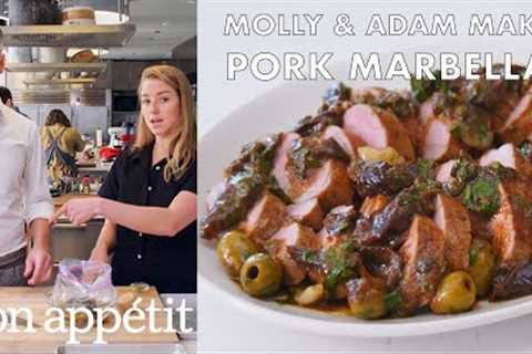 Molly and Adam Make Pork Marbella | From the Test Kitchen | Bon Appétit