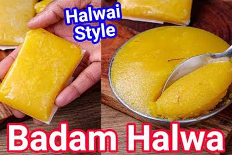 Badam Halwa Recipe - New & Easy Way Tips & Tricks | Almond Premium Dessert - Almond Halwa