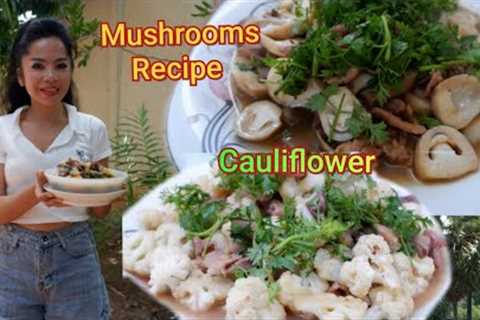 Cauliflower, mushroom recipe, home cooking show