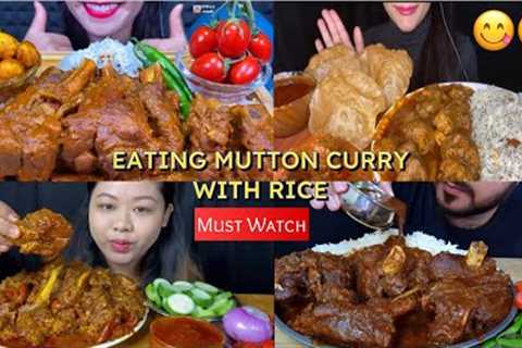 ASMR SPICY MUTTON CURRY WITH RICE😋🤤 | Food Eating Video | INDIAN FOOD MUKBANG | Must Watch