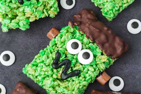 Frankenstein Rice Krispies Treats