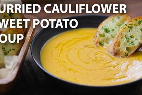 Curried Cauliflower and Sweet Potato Soup Recipe - Delicious Vegetarian and Vegan Meals