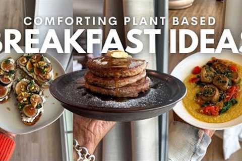 What I Eat In A Week Vegan breakfast Ideas | mushroom scallops, pumpkin spice pancakes, fig toast