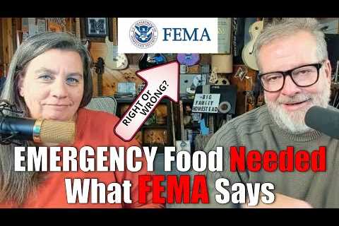 Emergency Food Needed FEMA SAYS - What We Can Expect