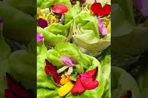 How to decorate Wraps #fruits & Vegetables #Herbs dressing #herbs flowers #EmyNature #shortvideo