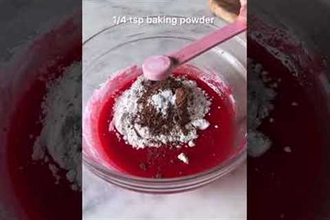 *EASIEST* MINI EGGLESS RED VELVET CAKE AT HOME | HOW TO MAKE RED VELVET CAKE #shorts