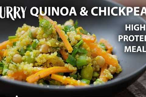 ONE PAN QUINOA and CHICKPEAS Recipe For HIGH PROTEIN Vegetarian And Vegan Meals