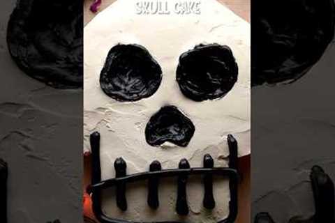 Easy Skull Cake Tutorial #shorts