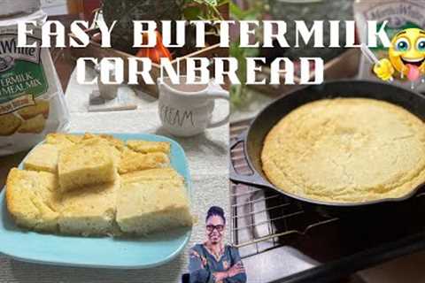 EASY BUTTERMILK CORNBREAD #amazing #homemade #cooking #diy #baking #blessed