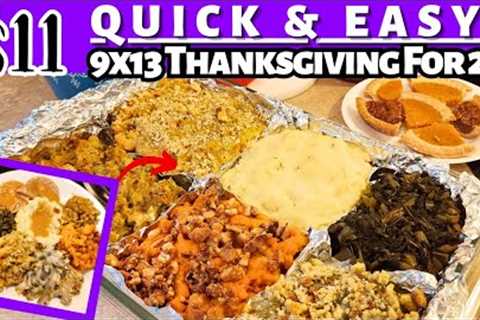 $11 Southern Walmart Thanksgiving for Two (in a 9x13 pan) | Thanksgiving 2023