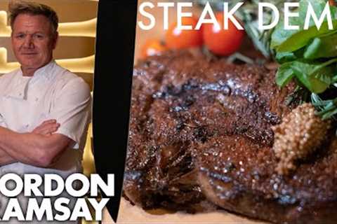 Gordon Ramsay Shows a NFL Star How To Make The Perfect Ribeye