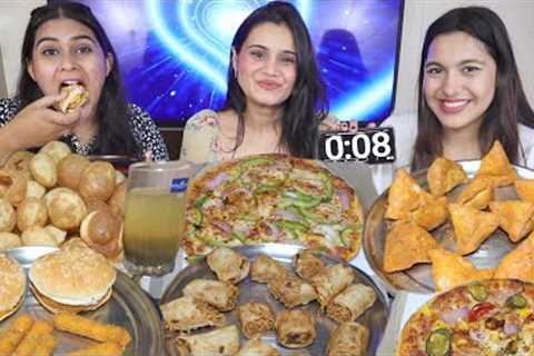 10 Seconds Golgappa, Pizza, Spring Roll, Burger and Samosa Eating Challenge | Food Challenge