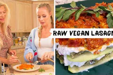 CARA BROTMAN Shows Us How To Make RAW VEGAN LASAGNA (best raw food I have ever tasted!)