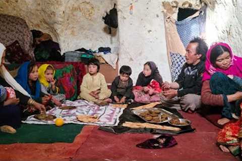 Surviving Underground : Family meal in a cave like 2000-year-ago | Village life Afghanistan