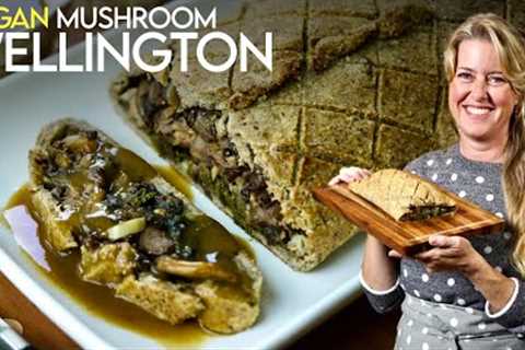 Mouthwatering Vegan Mushroom Wellington (oil-free gluten-free)