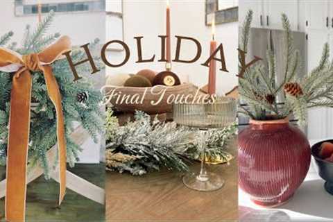 || Holiday Final Touches || Christmas Decor 2023 || Kitchen & Dining Table Styling ||