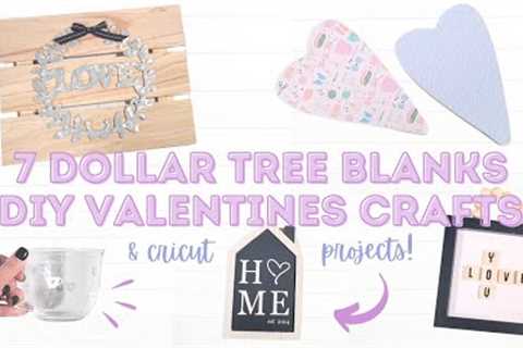 7 Dollar Tree Blanks for Valentines | DIY Home Decor with any Cricut Machine! Vinyl and Paper Crafts