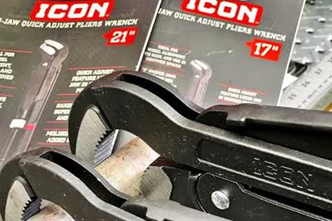 NEW - ICON 17 in. & 21  in. S-Jaw Quick-Adjust Pliers Wrenches - Item 59836 & 59837