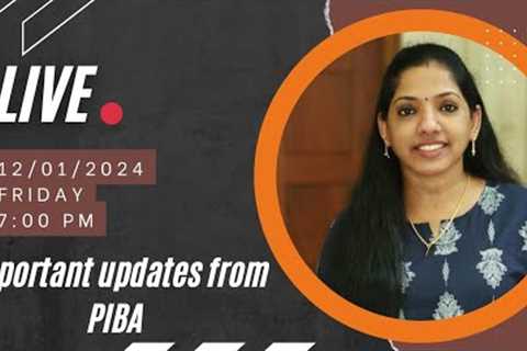 NEW UPDATES FROM PIBA