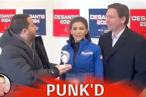 Ron DeSantis Trolled with Literal PARTICIPATION TROPHY for Running for President by Prankster 😂