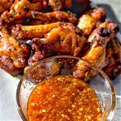 Dry Rubbed Wings and Honey Sriracha Sauce