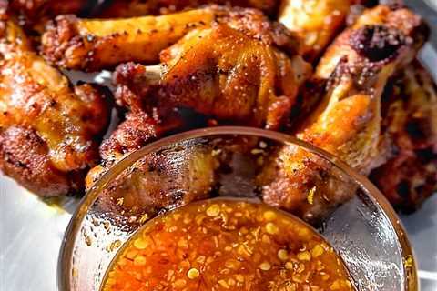 Dry Rubbed Wings and Honey Sriracha Sauce