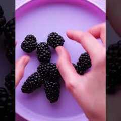 Play with your fruit to make a blackberry poodle