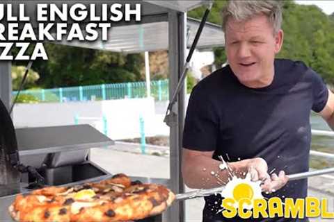 Gordon Ramsay Attempts to Cook a Full English Breakfast Pizza