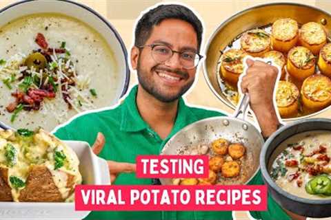 MY LOVE FOR POTATOES GOT ME TO TRY *VIRAL POTATO* RECIPES 😳 WHAT DID I LIKE ?