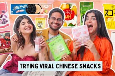 TRYING VIRAL CHINESE SNACKS😳FOOD CHALLENGE MONTH ep 2 ft. @deekshakhuranaa @kritikathatbohogirl