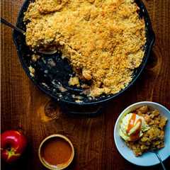 Smoked Bourbon Apple Crumble