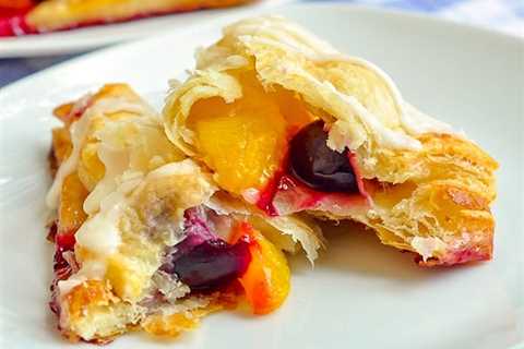 Easy Cherry Peach Turnovers